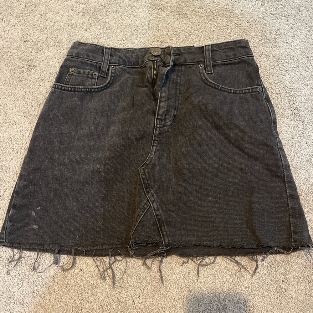 BDG Charcoal A-Line Denim Skirt